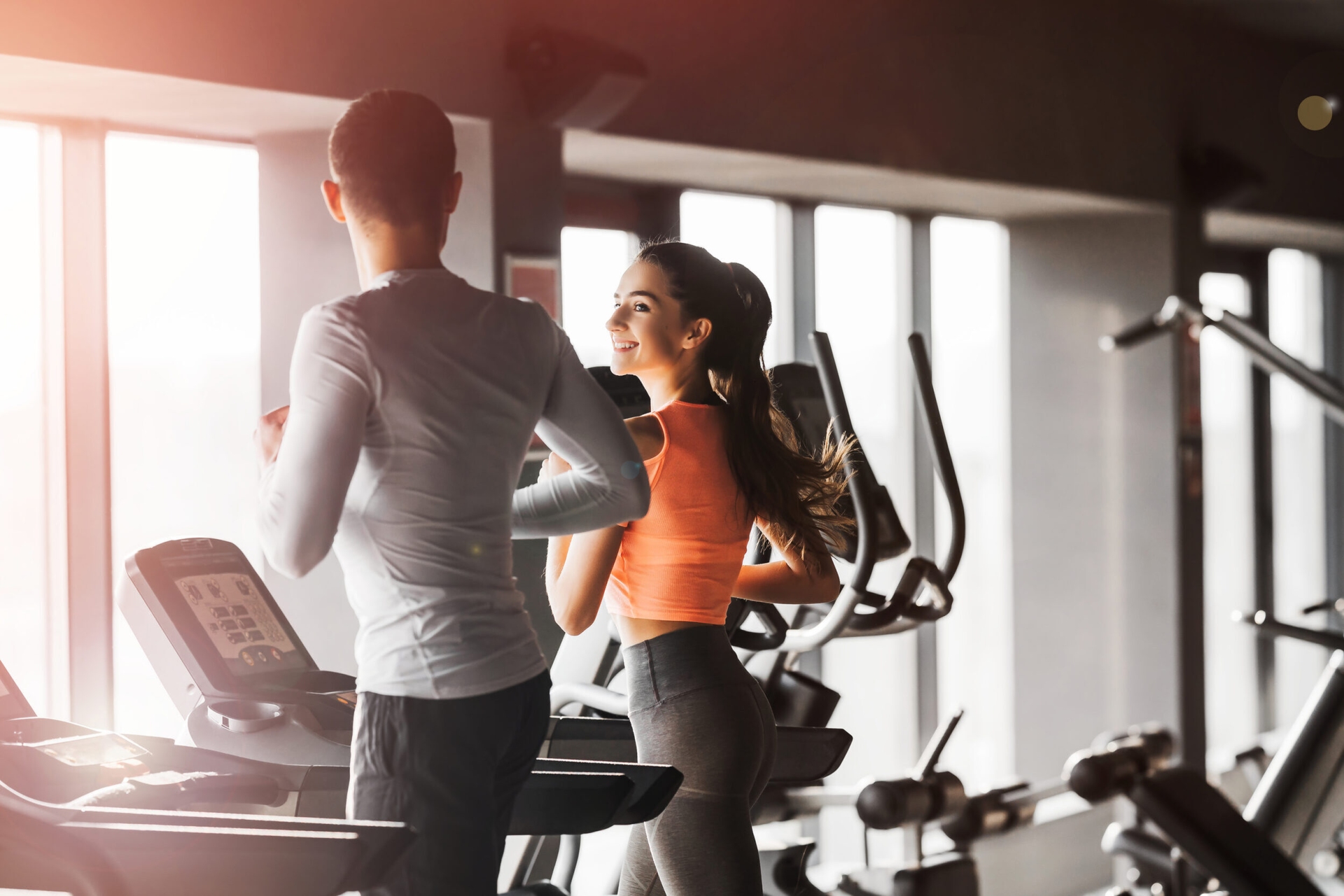 couple working out gym apartment 1